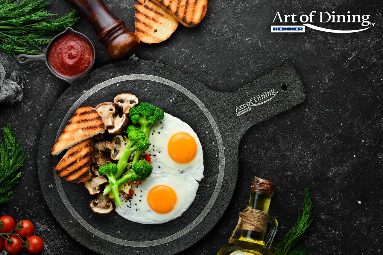 Platou pentru servire Art of Dining by Heinner, 28x20 cm, ardezie, negru - imagine 4